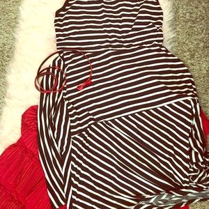 Black+White stripped tank dress!